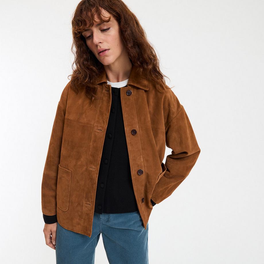 La Redoute Collections Veste en cuir de chèvre  
