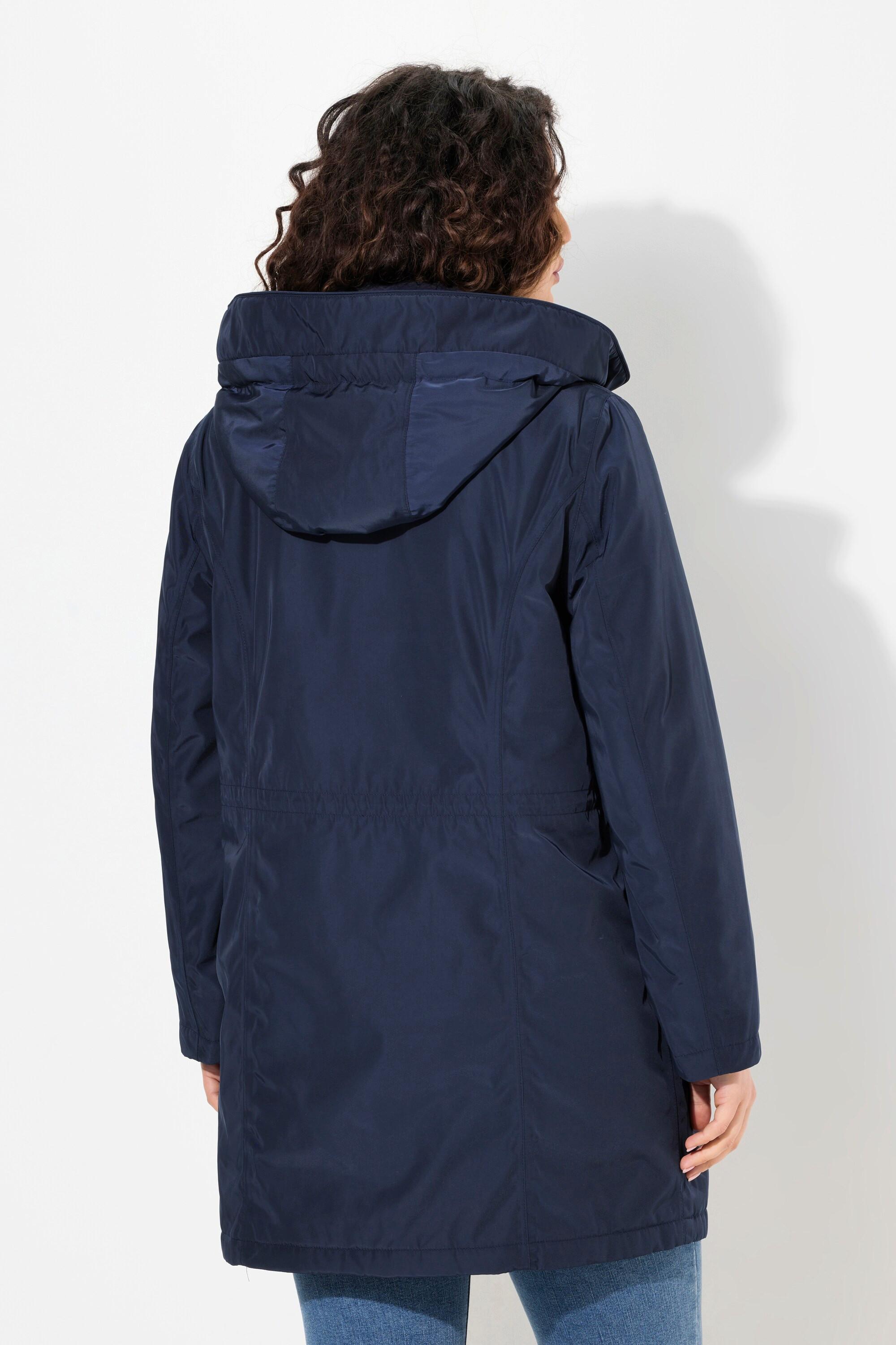 Ulla Popken Performance Parka Collo Alto Cappuccio Riciclato  