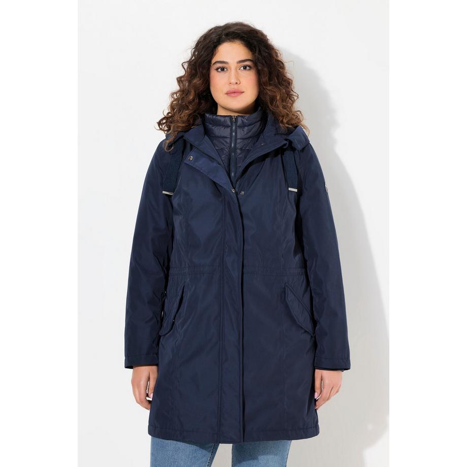 Ulla Popken Performance Parka Col Montant Capuche Recyclé  