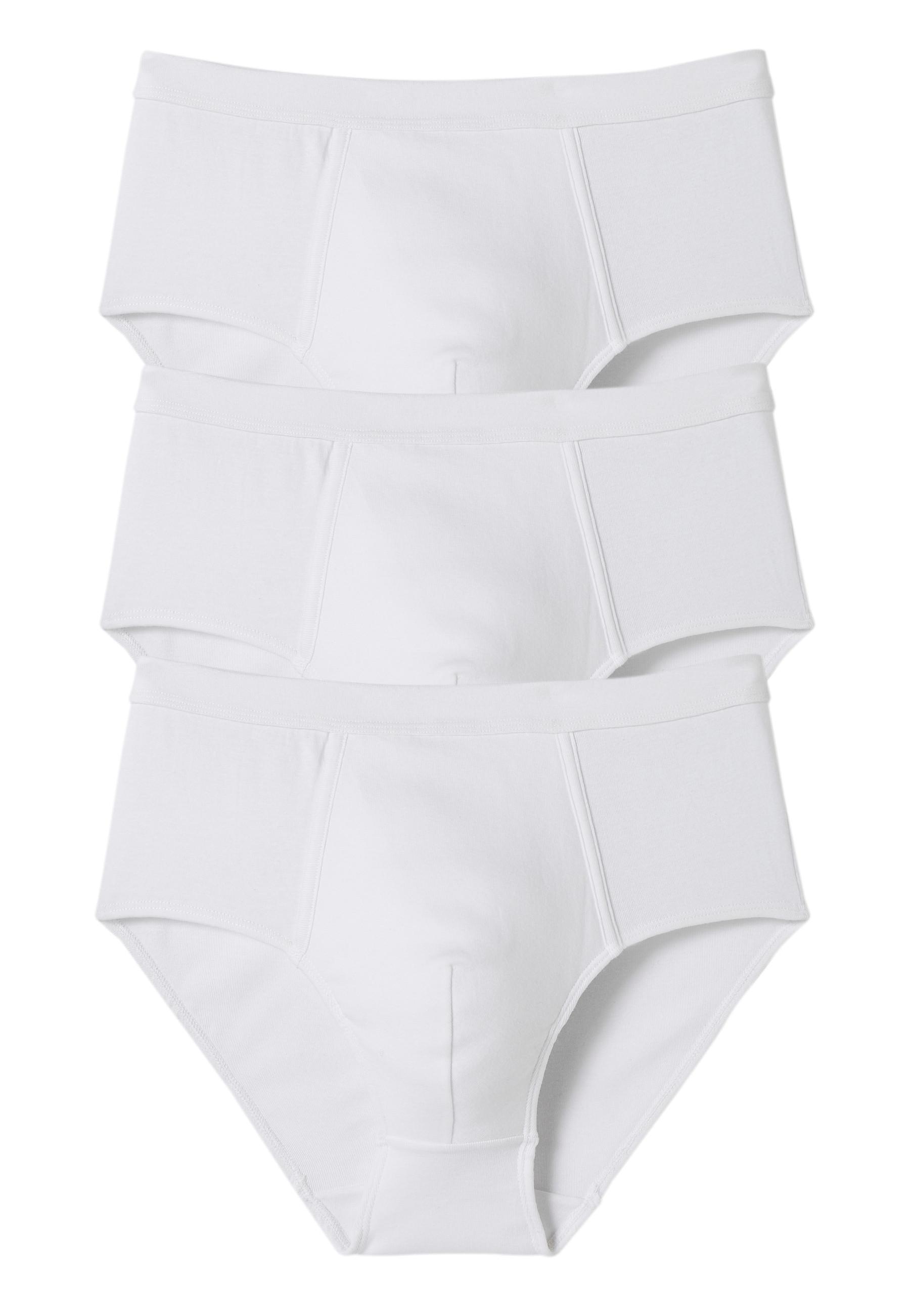 Image of Slips Im 3er-pack Aus Reiner Baumwolle. Damen Weiss S