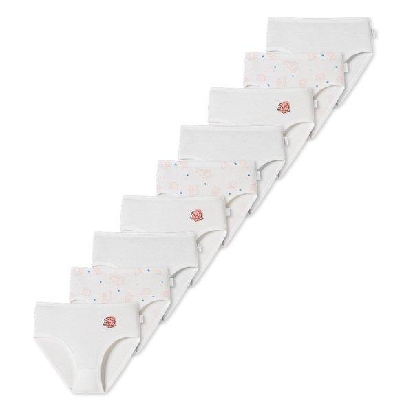 Image of 9er Pack Feinripp Organic Cotton - Hüftslip Mädchen Weiss 92