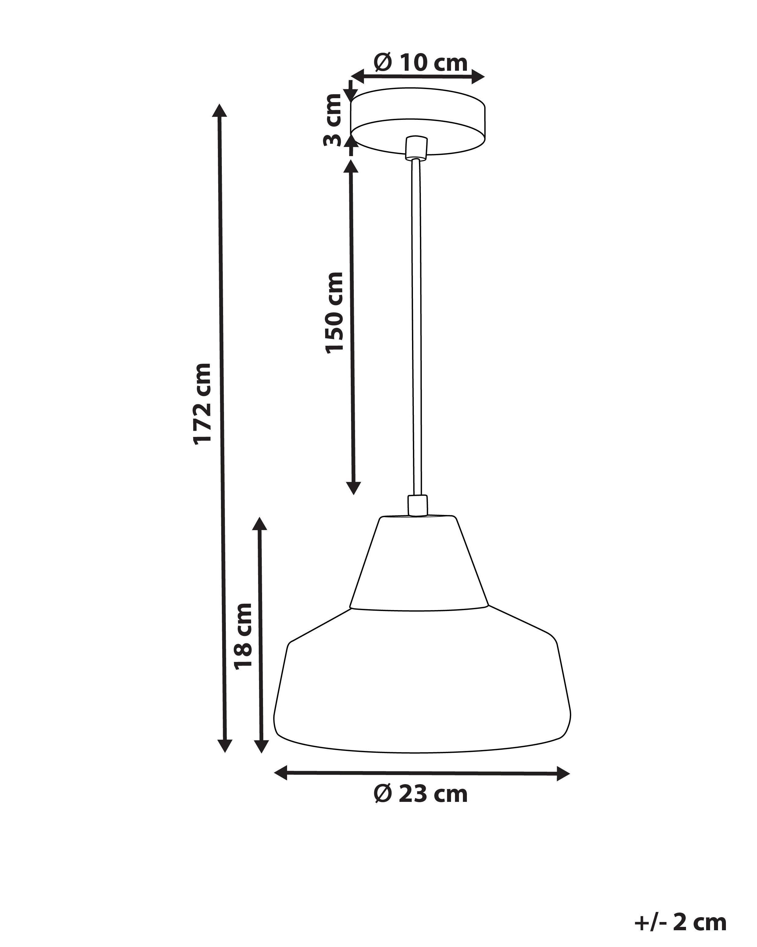 Beliani Lampe suspension en Verre Moderne TALPARO  