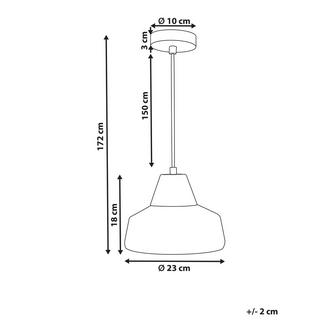 Beliani Lampe suspension en Verre Moderne TALPARO  