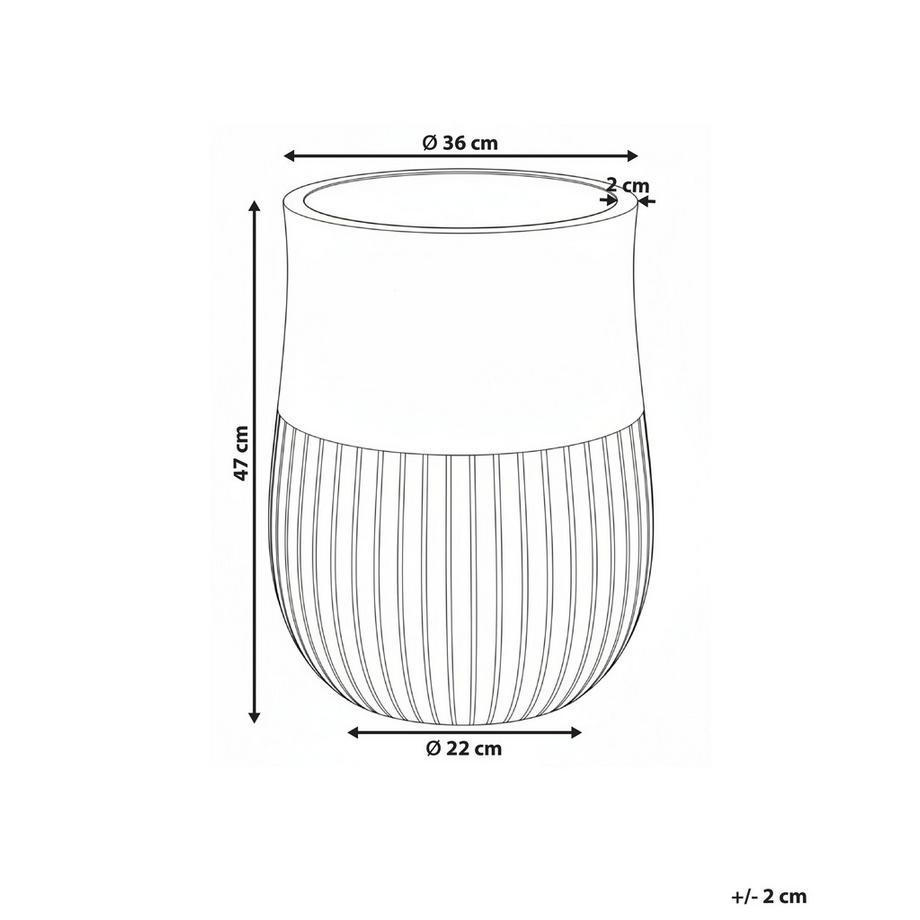 Beliani Vaso per piante en Fibra d'argilla  PYLAROS  