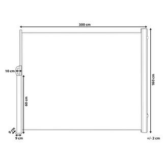 Beliani Seitenmarkise aus Stoff DORIO  