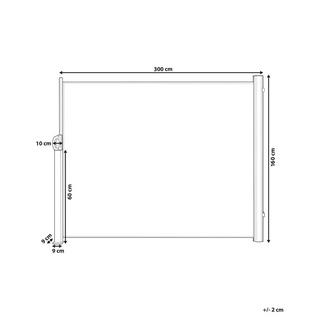 Beliani Seitenmarkise aus Stoff DORIO  