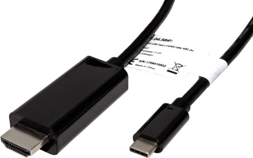 Roline  ROLINE 11045843 5 m USB tipo-C HDMI tipo A (Standard) Nero 