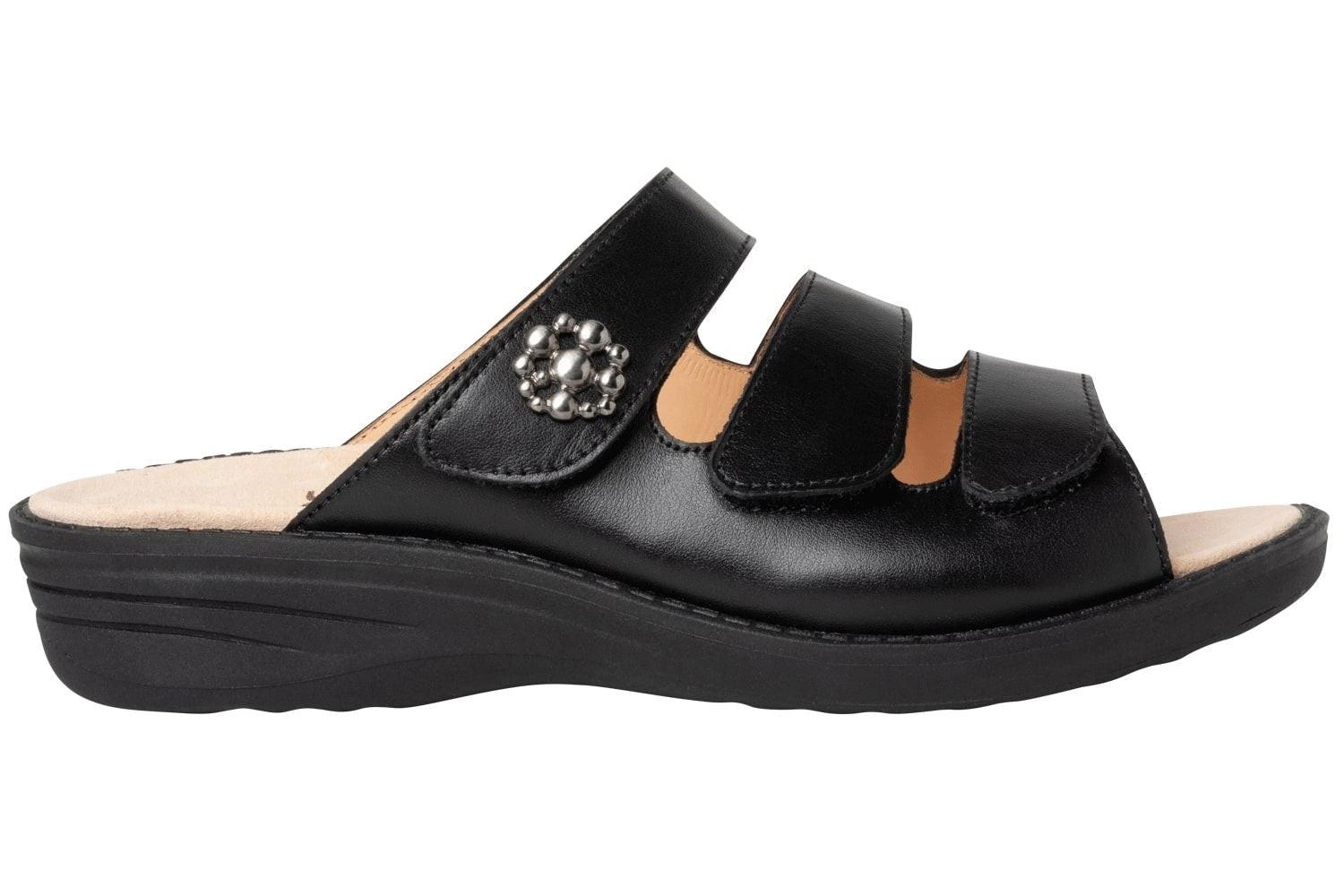 Image of Hera - Leder Sandale Damen Schwarz 41