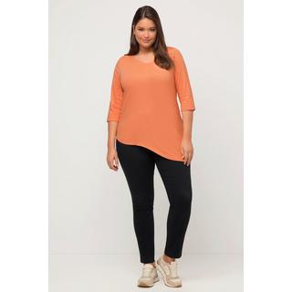 Ulla Popken  T-shirt, col rond, manches 3/4, coton bio 