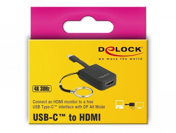 DeLock  DeLOCK 63942 Videokabel-Adapter 0,03 m USB Typ-C HDMI Schwarz 