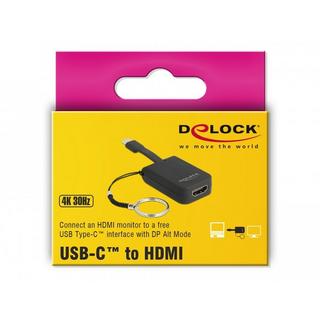 DeLock  DeLOCK 63942 Videokabel-Adapter 0,03 m USB Typ-C HDMI Schwarz 