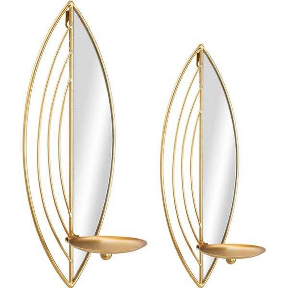 mutoni Bougeoir mural Feuille (série de 2)  