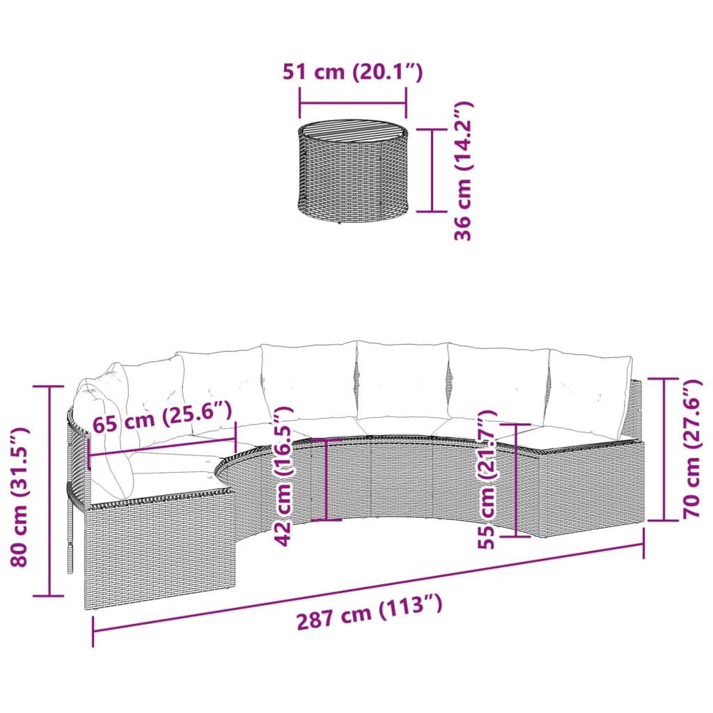 VidaXL Gartensofa poly-rattan  