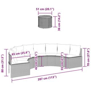 VidaXL Gartensofa poly-rattan  