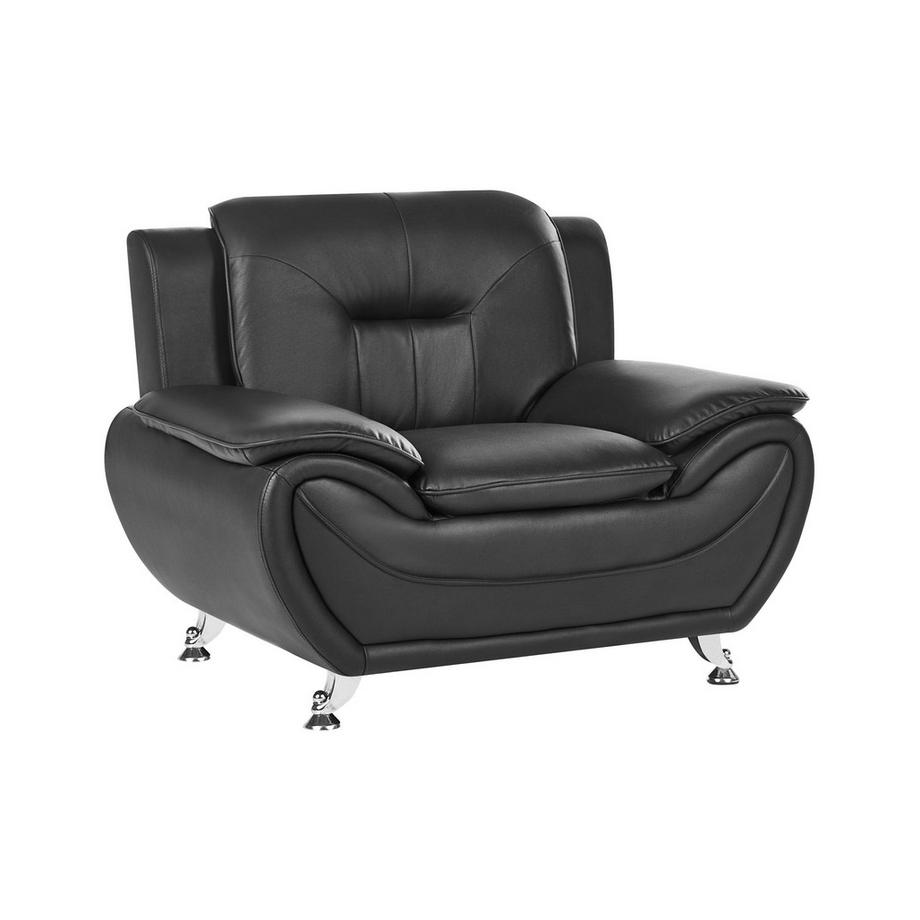 Fauteuil en Cuir écologique vegan Glamour LEIRA