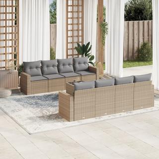 VidaXL Ensemble de canapés de jardin rotin synthétique  