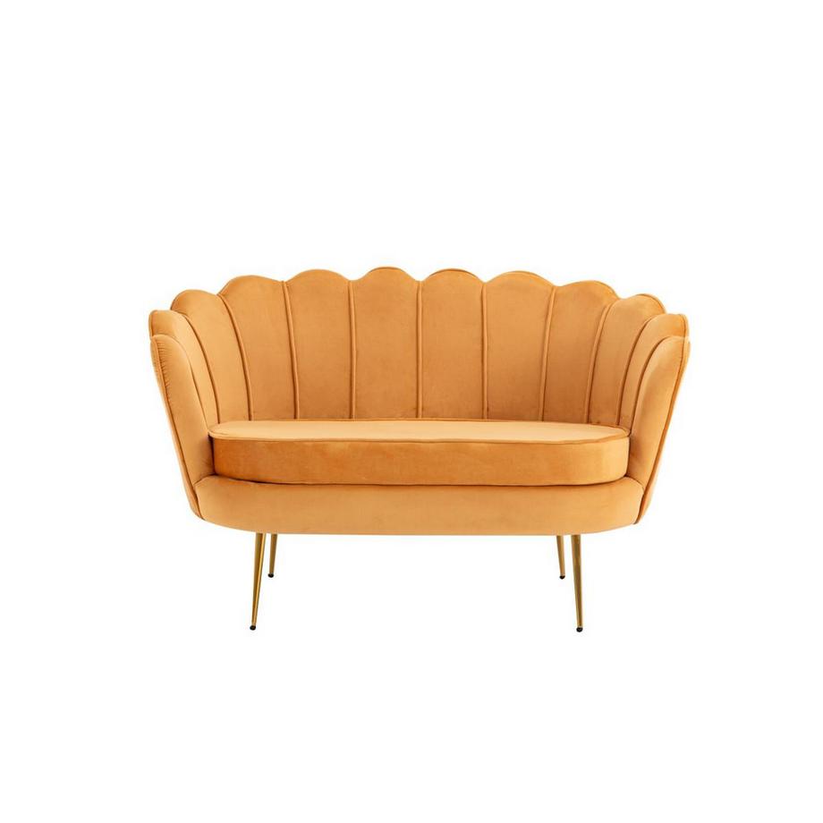 PASCAL MORABITO Muschelsofa 2-Sitzer - Samt - Senfgelb - DANDELION von Pascal Morabito  