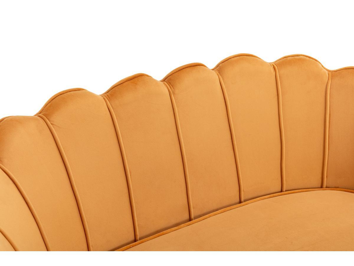 PASCAL MORABITO Divano 2 posti conchiglie in Velluto Giallo senape - DANDELION di Pascal Morabito  