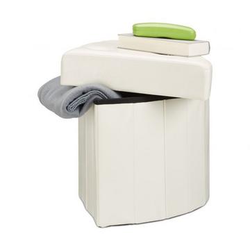 Tabouret d'angle avec espace de rangement