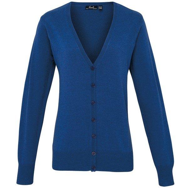 Image of Strickweste Mit Knopfleiste Unisex Königsblau 48