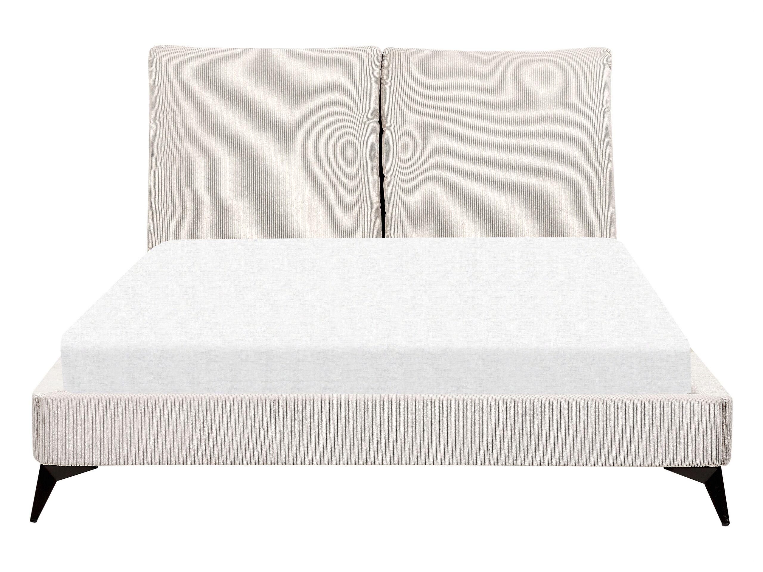 Beliani Letto con rete a doghe en Velluto a coste Scandinavo MELLE  