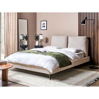 Beliani Letto con rete a doghe en Velluto a coste Scandinavo MELLE  