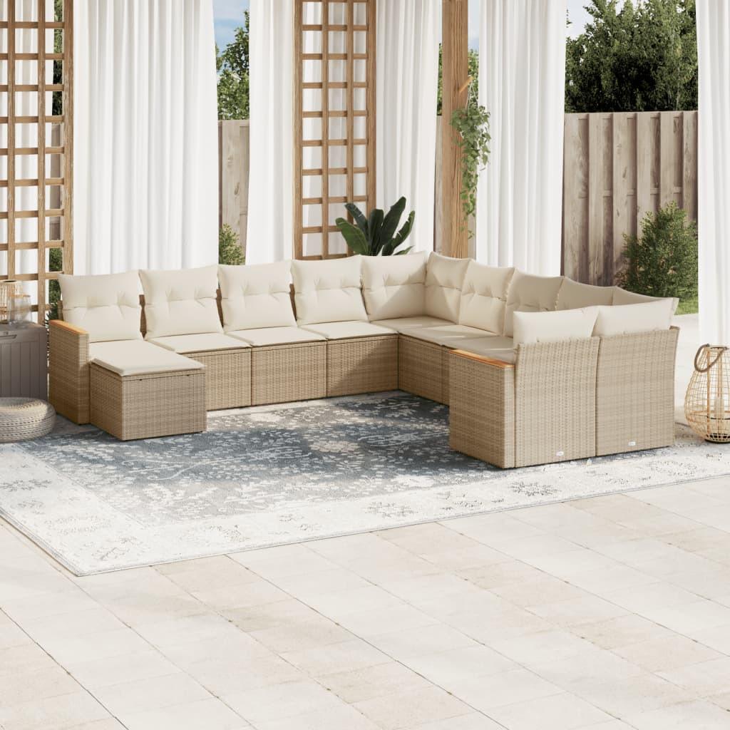 VidaXL set divano da giardino Polirattan  