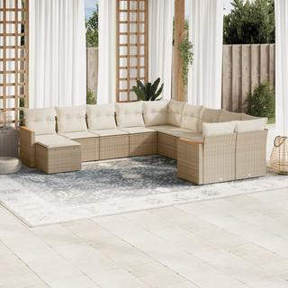 VidaXL set divano da giardino Polirattan  