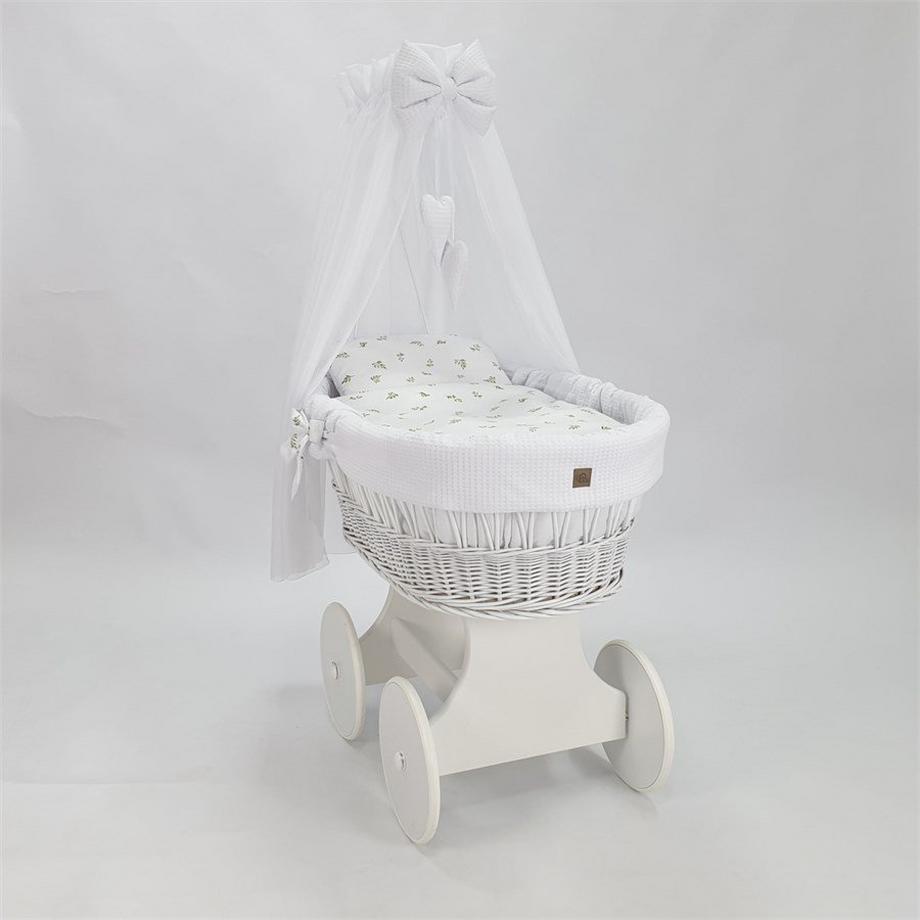 bisal  Berceau moïse complet Feuilles blanches 