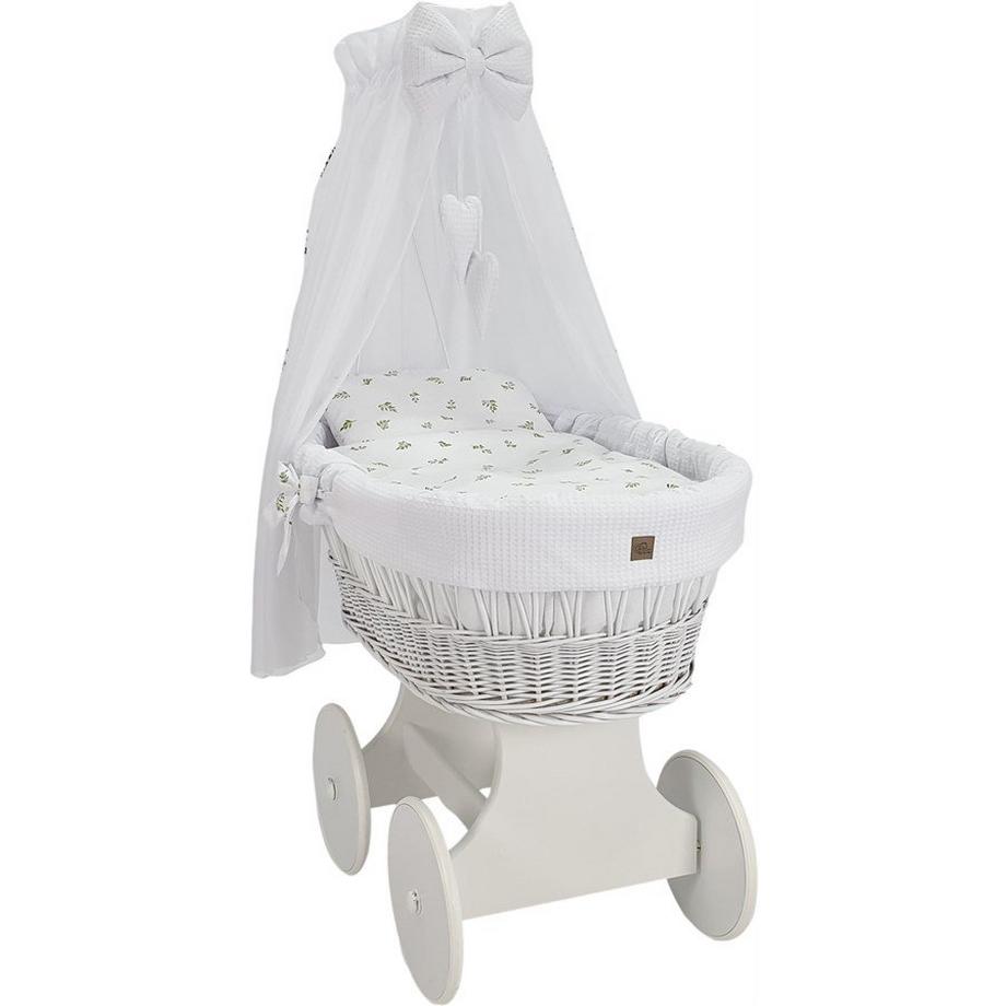 bisal  Berceau moïse complet Feuilles blanches 