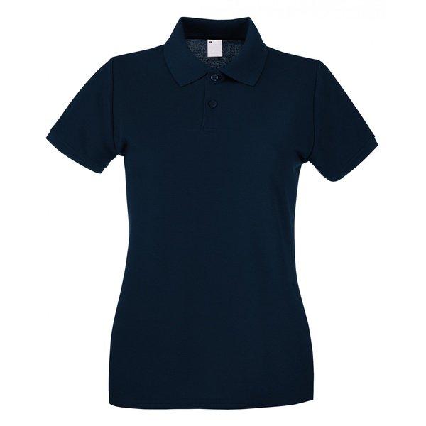 Image of Poloshirt, Figurbetont, Kurzärmlig Damen Mitternachtsblau XS