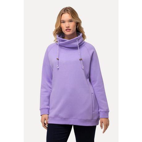 Ulla Popken  Sweatshirt, weiter Stehkragen, Taschen, Raglan-Langarm 