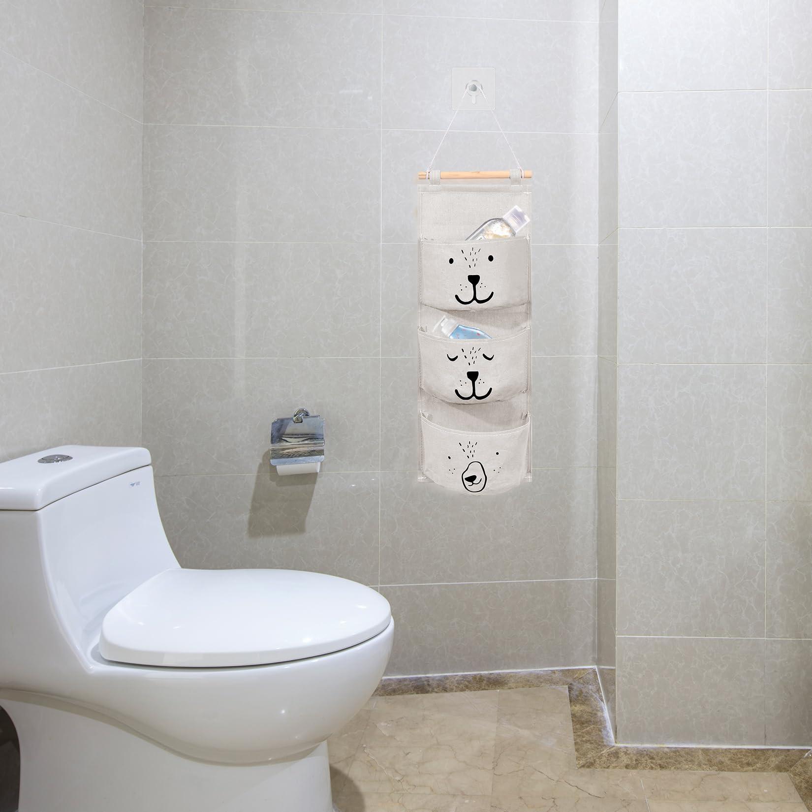 Alopini Sac de rangement pour suspension murale, sac de suspension pour salle de bain, sac de suspension pliable  