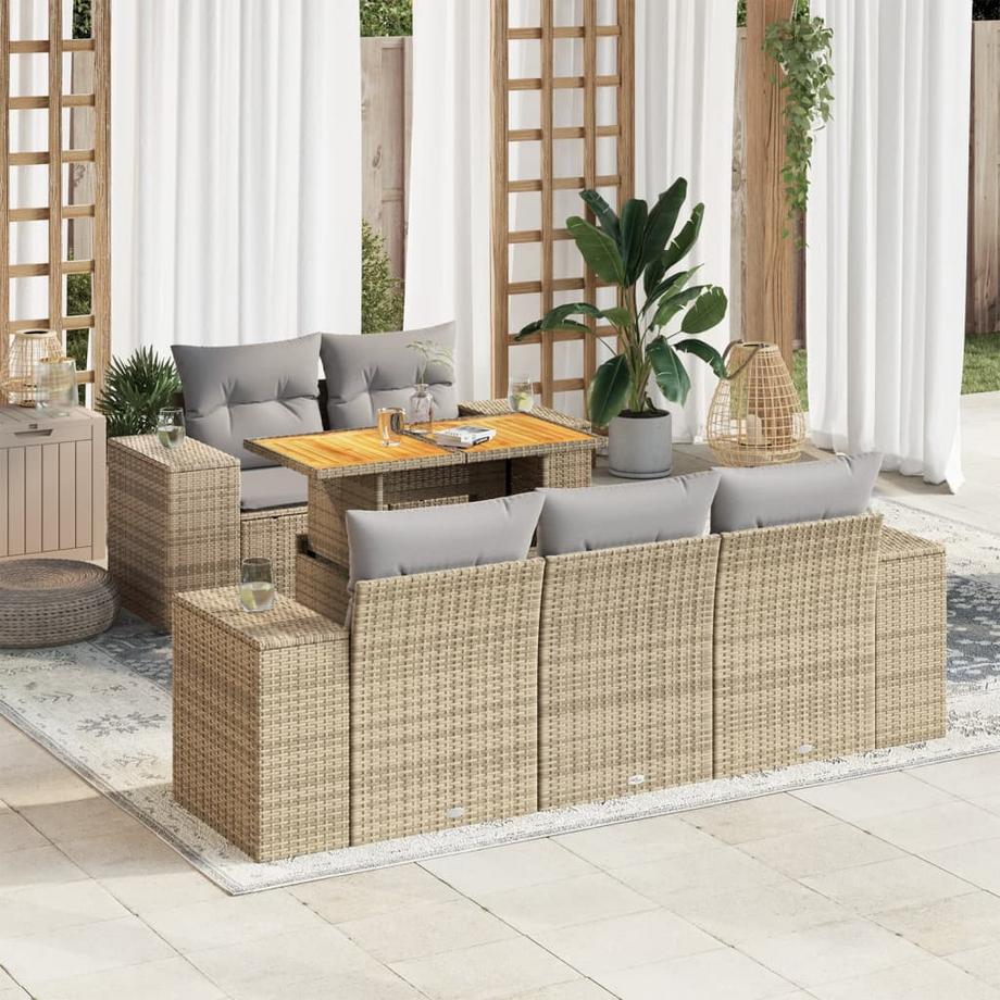 VidaXL Ensemble de canapés de jardin rotin synthétique  