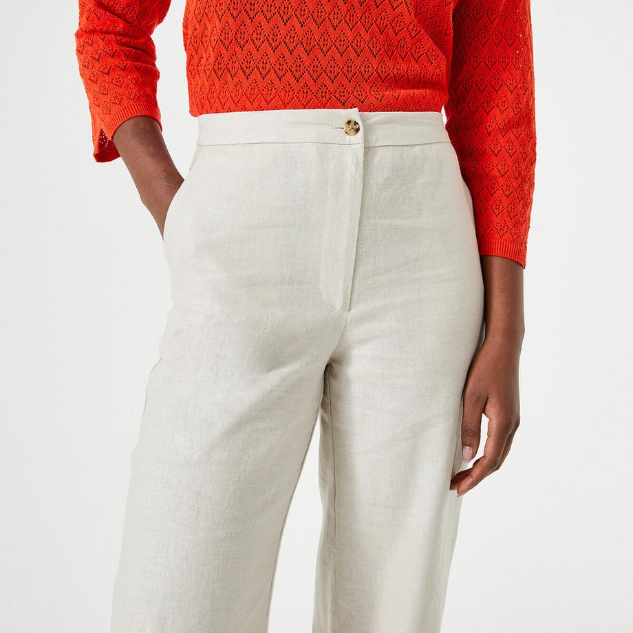 La Redoute Collections Pantalon Large Mélange Lin  