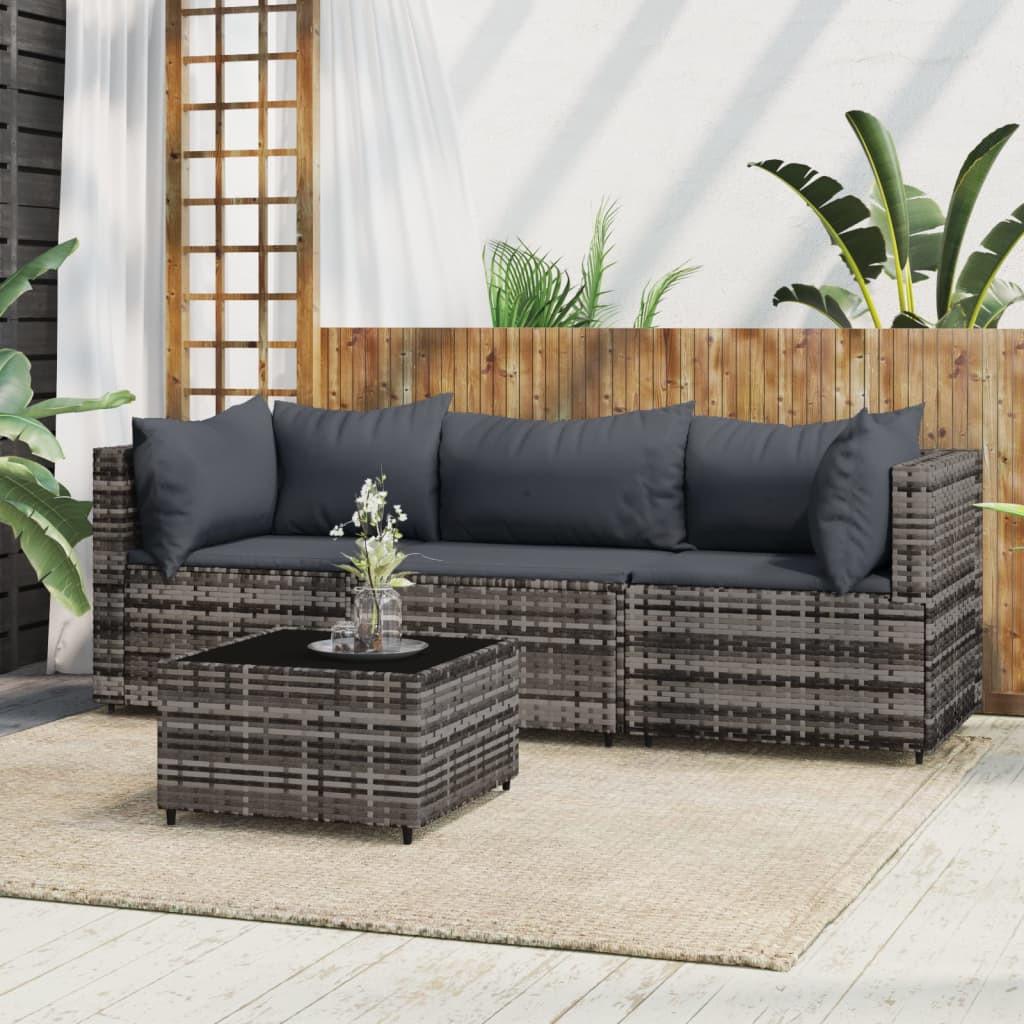 VidaXL set mobili da giardino Polirattan  