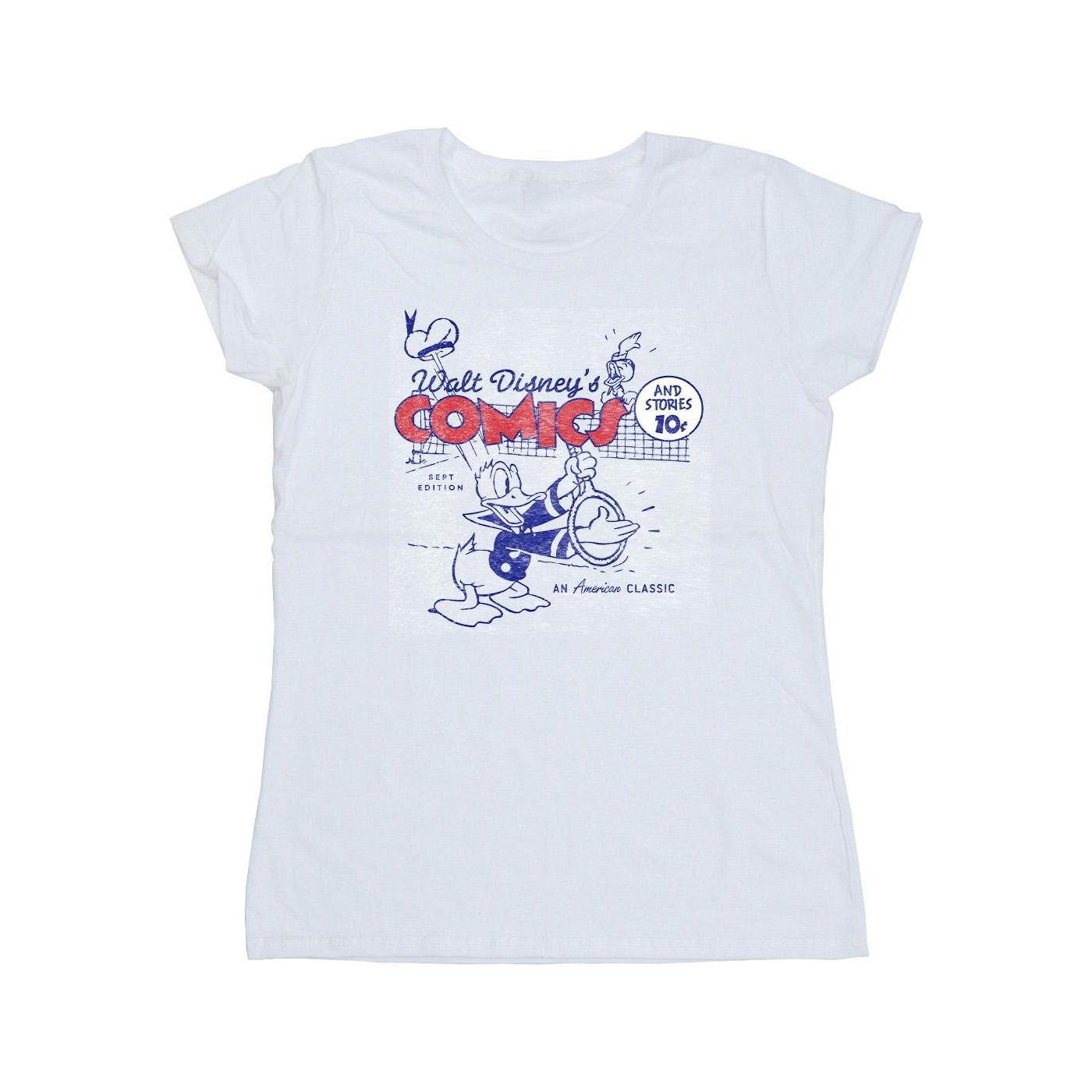 Image of Donald Duck Comics Tshirt Damen Weiss M