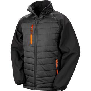 Result  veste softshell rembourrée black compass 