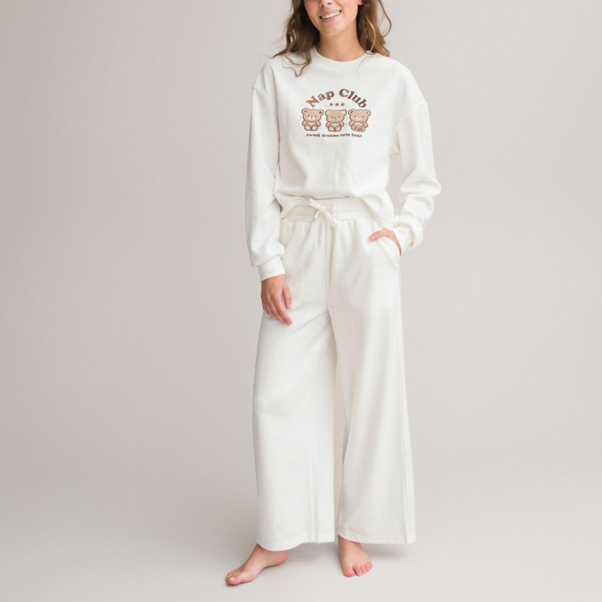 La Redoute Collections  Samtö-Pyjama mit Bärenmotiv 