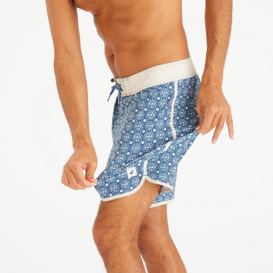 DECATHLON Boardshorts Surf 500 18 Pouces Long Bleu Marine  