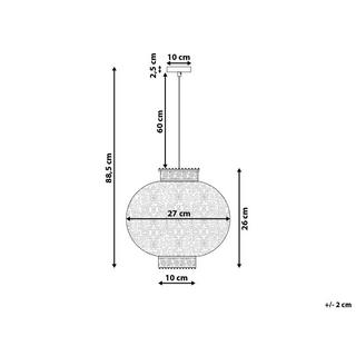 Beliani Hängeleuchte aus Metall Boho MEUSE  