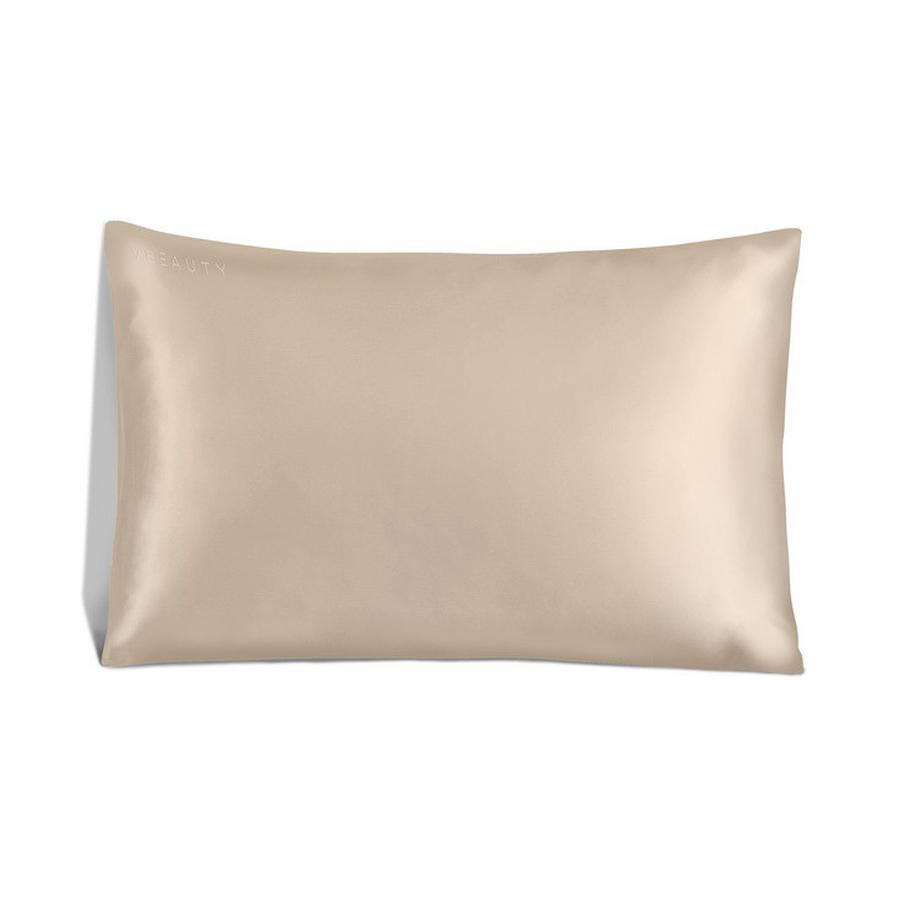VBEAUTY Premium Taie d'Oreiller en Soie Champagne  