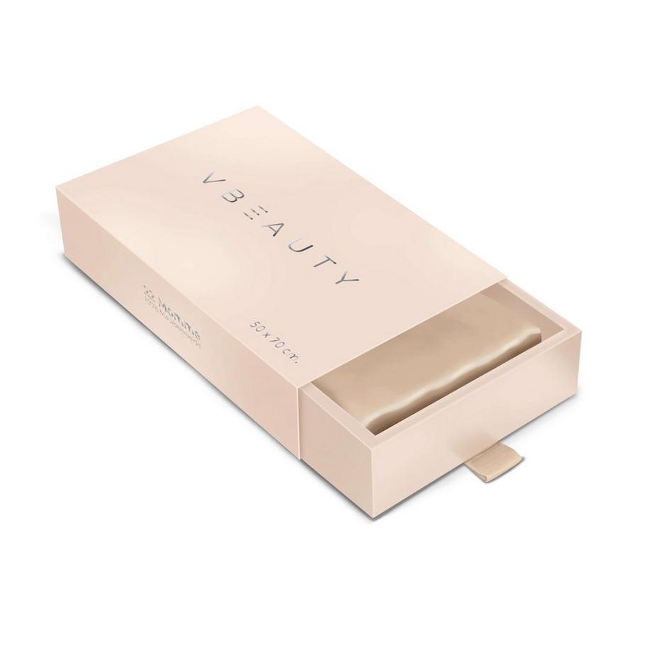 VBEAUTY Premium Taie d'Oreiller en Soie Champagne  