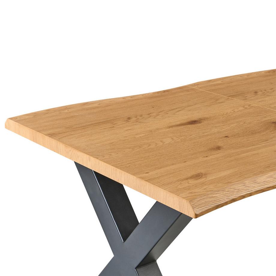 Beliani Table de salle à manger extensible Industriel BRONSON  