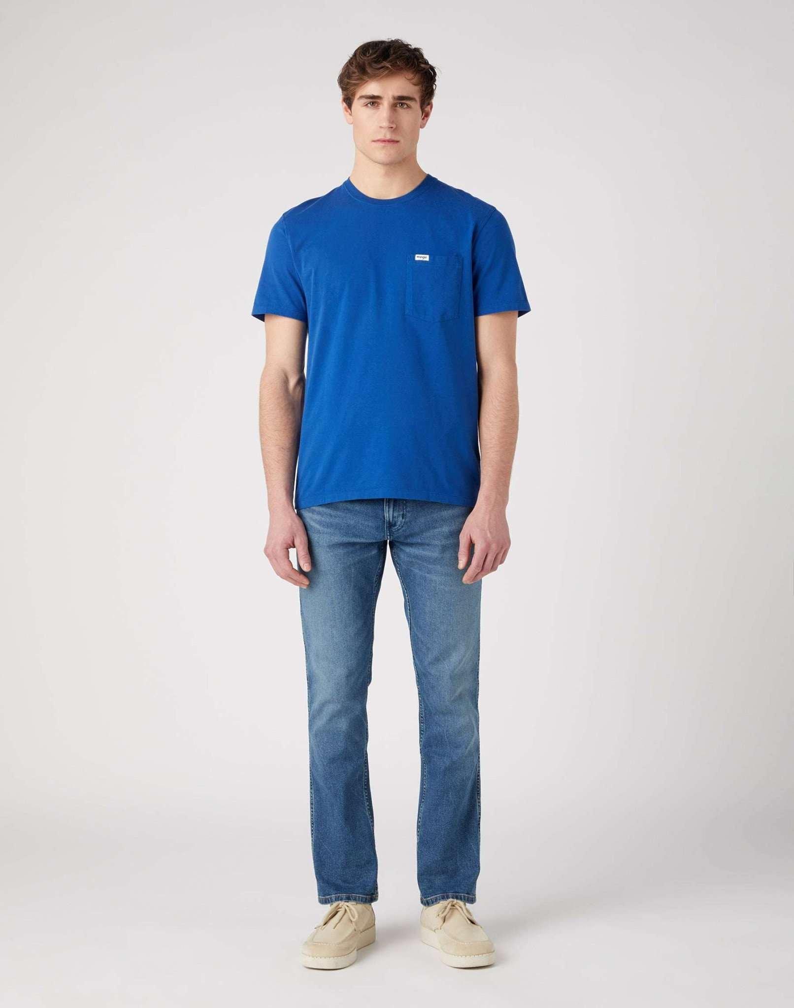 Image of T-shirts Pocket Tee Herren Blau XL