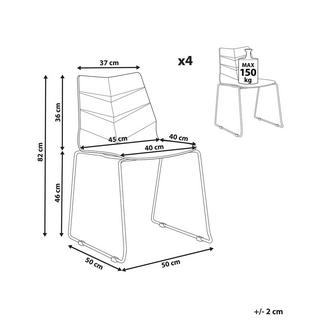 Beliani Esszimmerstuhl aus Polypropylen Modern HARTLEY  