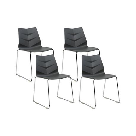 Beliani Lot de 4 chaises de salle à manger en Polypropylène Moderne HARTLEY  