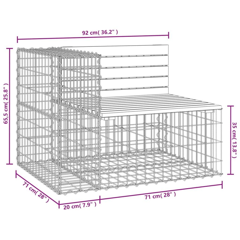 VidaXL Banc de jardin bois de pin  