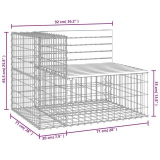 VidaXL Banc de jardin bois de pin  