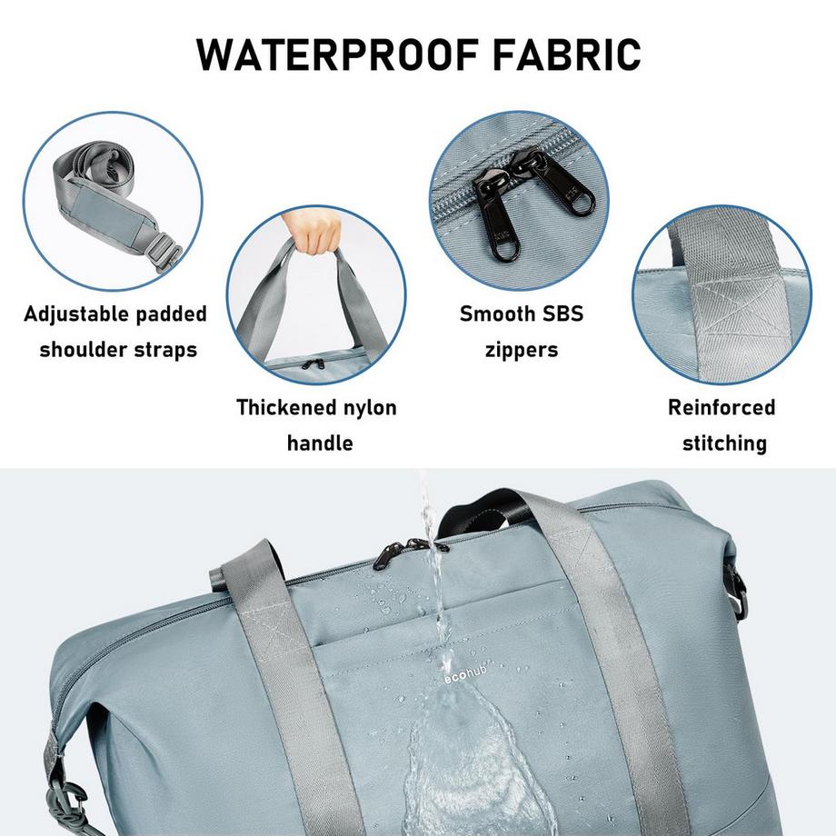 Only-bags.store Borsa da viaggio grande pieghevole con borsa umida staccabile  